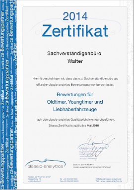 2014 Zertifikat Weiterbildung
